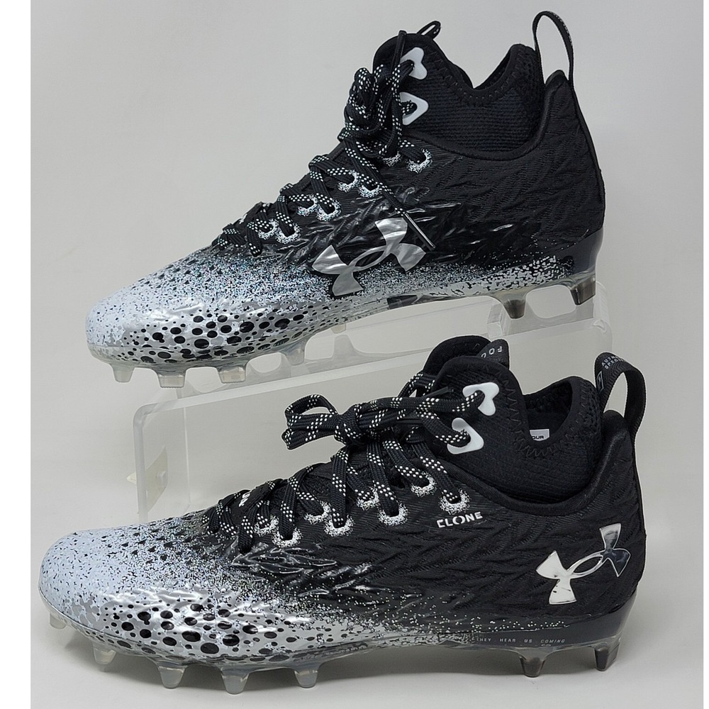 Under Armour Spotlight Clone MC Black 3026343-001 Womens Size 9 Football Cleats